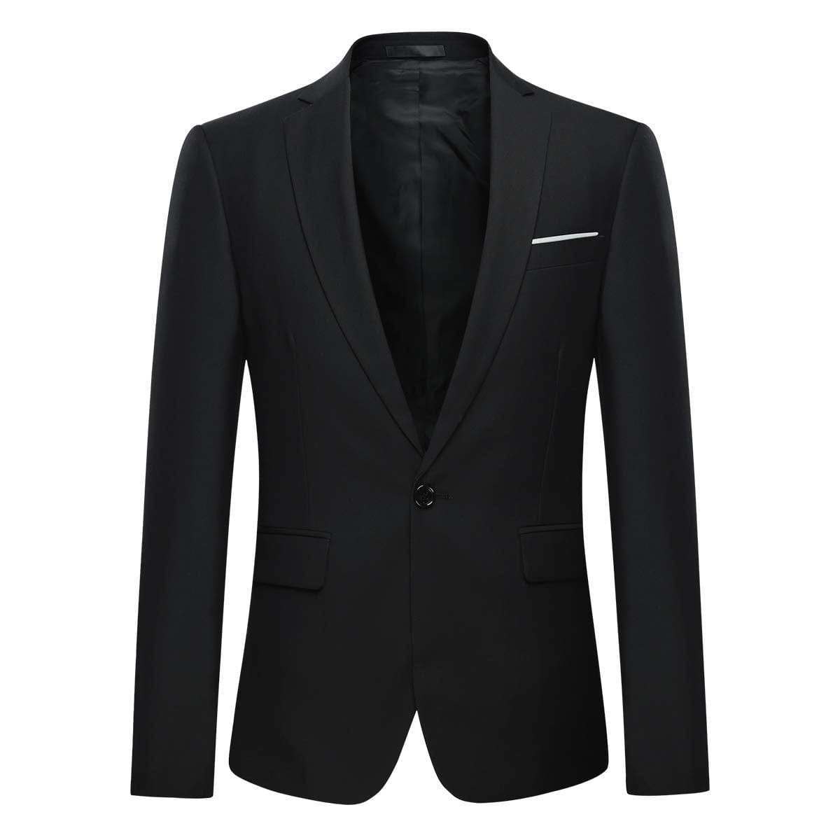 Cloudstyle Men's 2-Piece Suits Slim Fit 1 Button Dress Suit Jacket Blazer & Pants Set