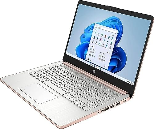 HP le plus récent ordinateur portable ultra léger de 14 po pour étudiants et entreprises, Intel Quad-Core N4120, 8 Go de RAM, 192 Go de stockage (64 Go eMMC + 128 Go Micro SD), 1 an Office 365, webcam, HDMI, WiFi, USB-A&amp;C, Win 11 S 