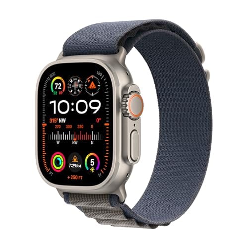 Apple Watch Ultra 2 [GPS + Cellular 49mm] Smartwatch with Rugged Titanium Case & Blue Ocean Band. Fitness Tracker, Precision GPS, Action Button, Extra-Long Battery Life, Bright Retina Display