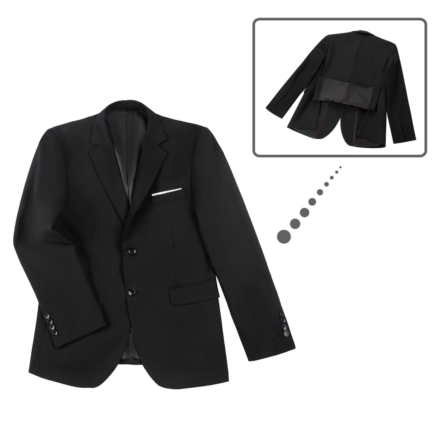 Men's Slim Fit 3 Piece Suit Two Button Business Wedding Dress Tux Suit Set Jacket Vest Pants with Tie