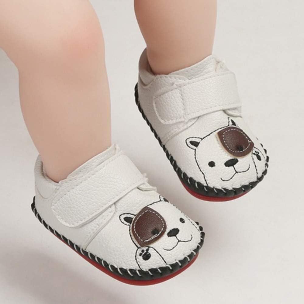 HsdsBebe Baby Boys Girls Pu Leather Hard Bottom Walking Sneakers Toddler Rubber Sole First Walkers Infant Cartoon Slippers Crib Shoes Xpress