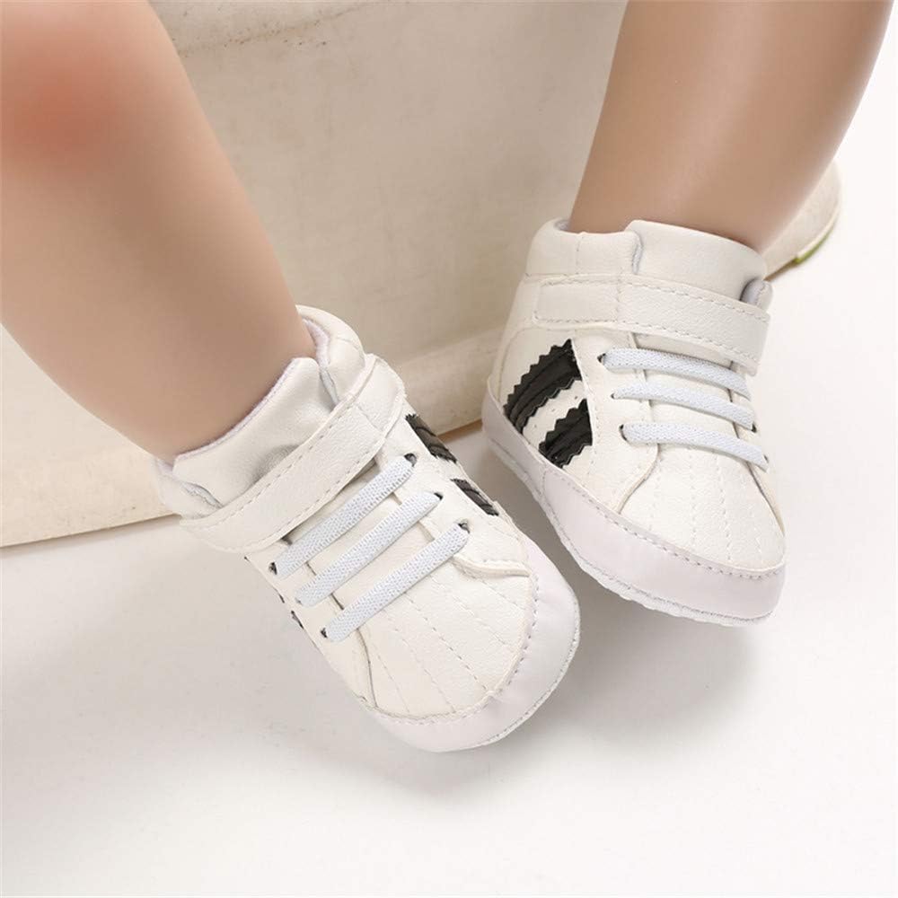 Meckior Toddler Baby Boys Girls High Tops Ankle Sneakers Soft Anti-Slip Sole PU Leather Moccasins Infant Newborn Prewalker First Walking Crib Shoes Xpress