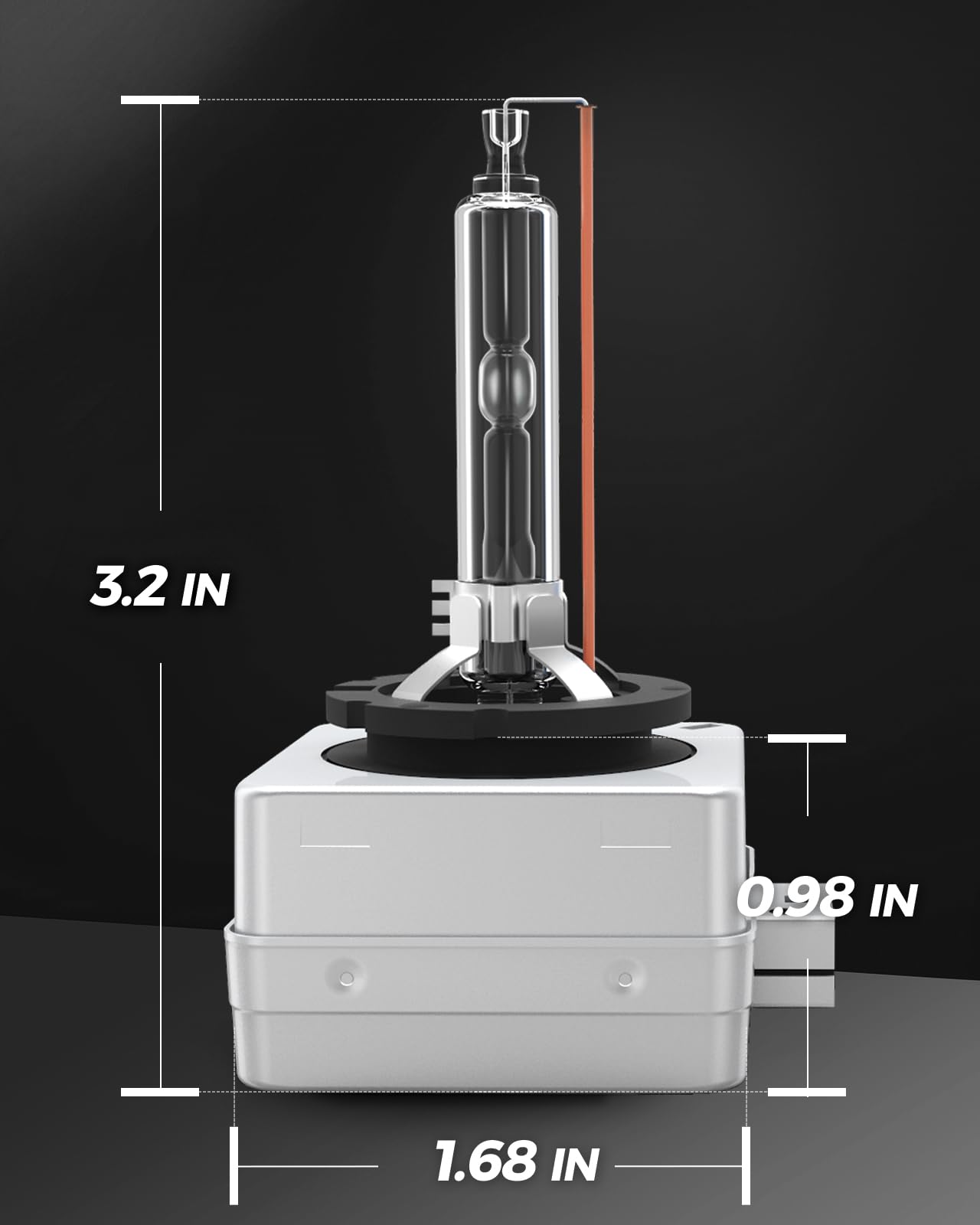 Torchbeam D3S HID Bombillas para faros delanteros, 8000 K, blanco y azul, haz alto/bajo, bombillas de repuesto de xenón con base de stents de metal, para coche de 12 V, paquete de 2 