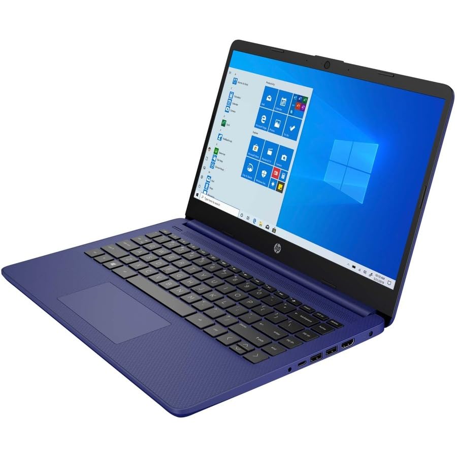 Ordinateur portable HP 14, Intel Celeron N4020, 4 Go de RAM, 64 Go de stockage, écran HD micro-bord de 14 pouces, Windows 11 Famille, fin et portable, graphiques 4K, un an de Microsoft 365 (14-dq0040nr, blanc flocon de neige) 