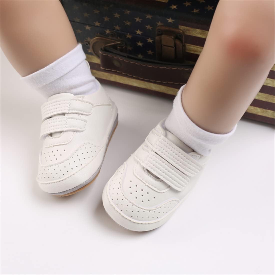 E-FAK Baby Shoes Boys Girls Infant Sneakers Non-Slip Rubber Sole Toddler Crib First Walker Shoes Xpress