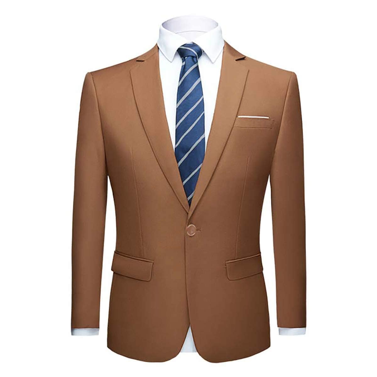 Cloudstyle Mens 3-Piece Suit Notched Lapel One Button Slim Fit Formal Jacket Vest Pants Set