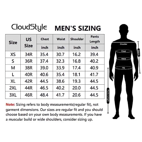 Cloudstyle Mens 3-Piece Suit Notched Lapel One Button Slim Fit Formal Jacket Vest Pants Set