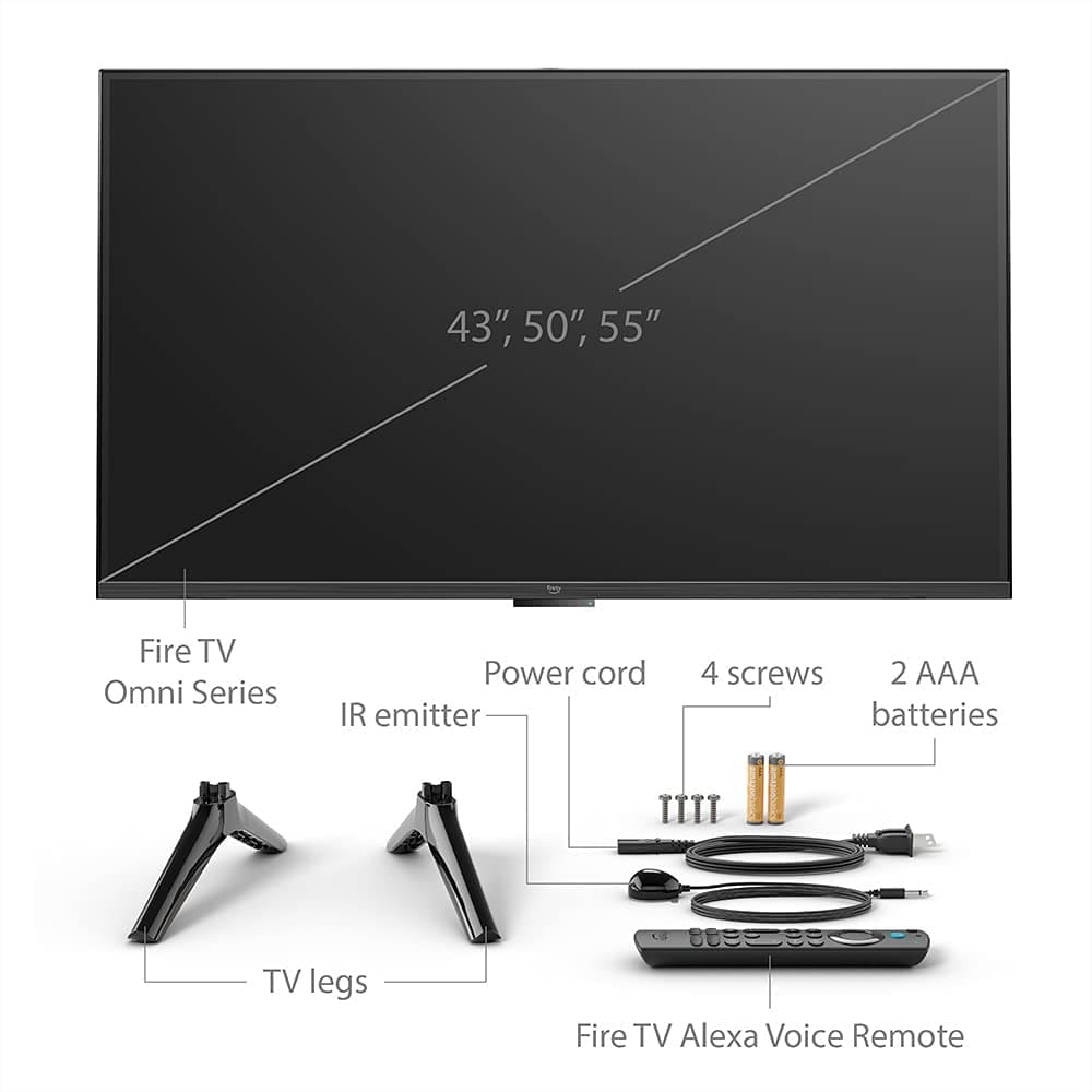 Téléviseur intelligent Amazon Fire TV 75" Omni Series 4K UHD avec Dolby Vision, mains libres avec Alexa