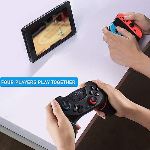 Diswoe Contrôleur sans fil amélioré pour Switch/Lite/OLED Pro Contrôleur pour Switch Remote Joystick Gamepad Prend en charge le réveil, l'axe gyroscopique, le turbo, la double vibration et la fonction de capture d'écran 