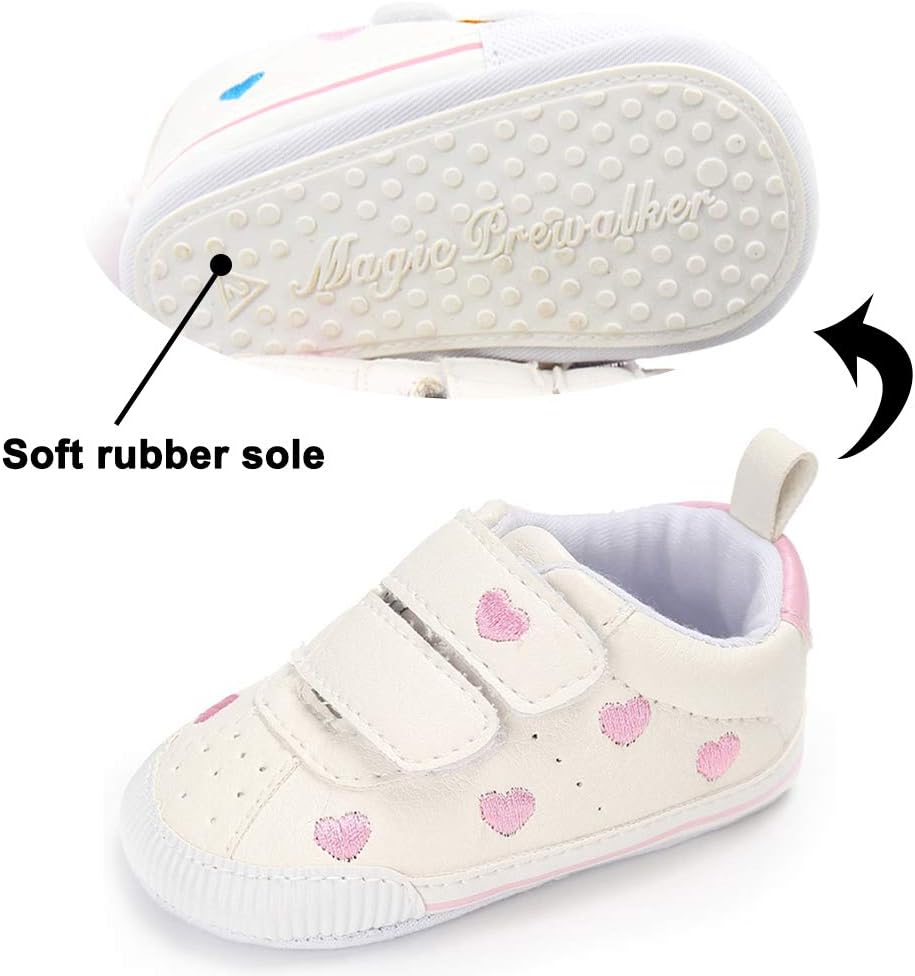 E-FAK Baby Shoes Boys Girls Infant Sneakers Non-Slip Rubber Sole Toddler Crib First Walker Shoes Xpress