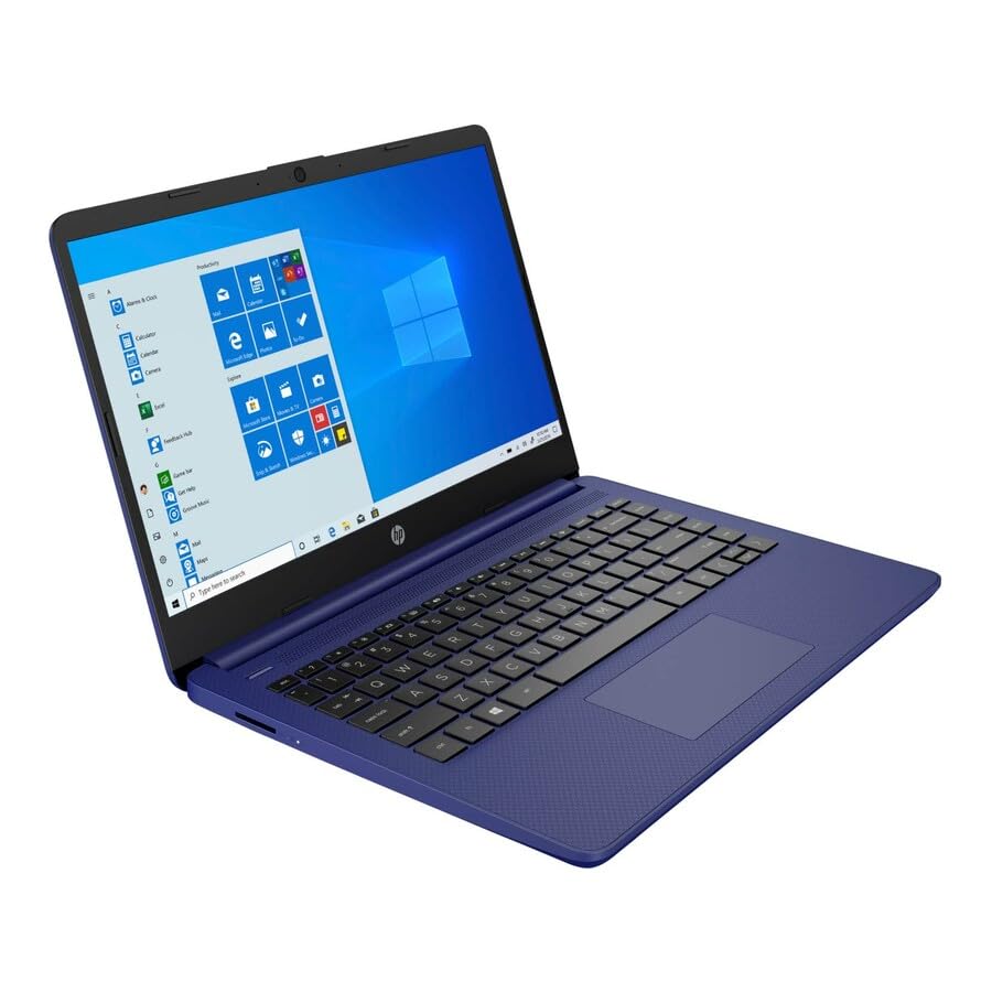 Ordinateur portable HP 14, Intel Celeron N4020, 4 Go de RAM, 64 Go de stockage, écran HD micro-bord de 14 pouces, Windows 11 Famille, fin et portable, graphiques 4K, un an de Microsoft 365 (14-dq0040nr, blanc flocon de neige) 