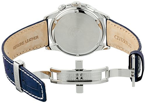 Citizen Montre classique Calendrier Eco-Drive pour homme, heure 12/24 heures, jour et date à 3 aiguilles, cristal minéral antireflet, aiguilles lumineuses 