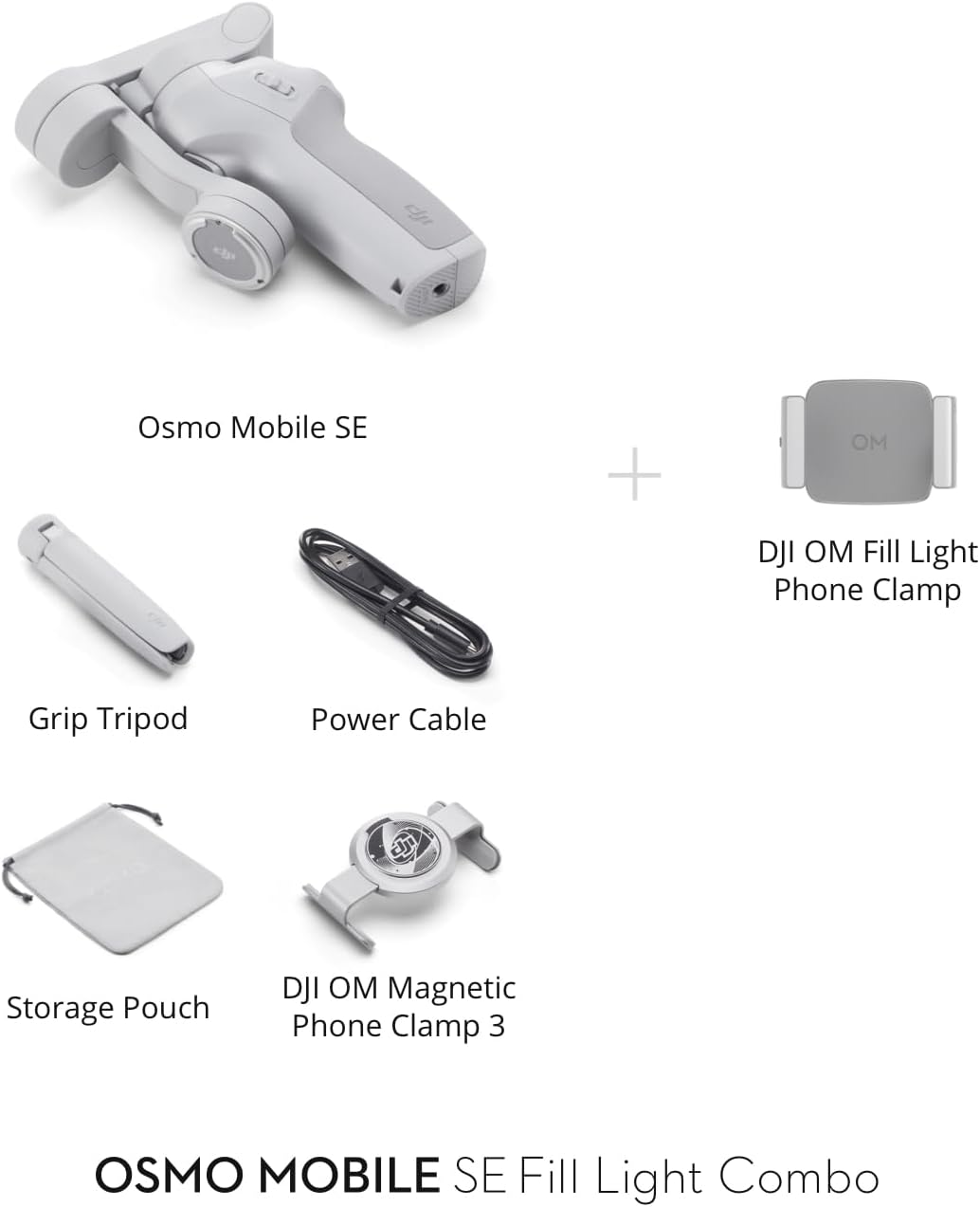 DJI Osmo Mobile SE Intelligent Gimbal, 3-Axis Phone Gimbal, Portable and Foldable, Android and iPhone Gimbal with ShotGuides, Smartphone Gimbal with ActiveTrack 6.0, Vlogging Stabilizer Xpress