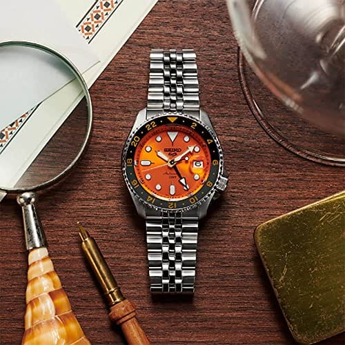 Reloj Automático SEIKO para Hombre - 5 - Deportes - con Calendario de Fecha y Manecillas y Marcadores Luminosos, Resistente al Agua 100 m