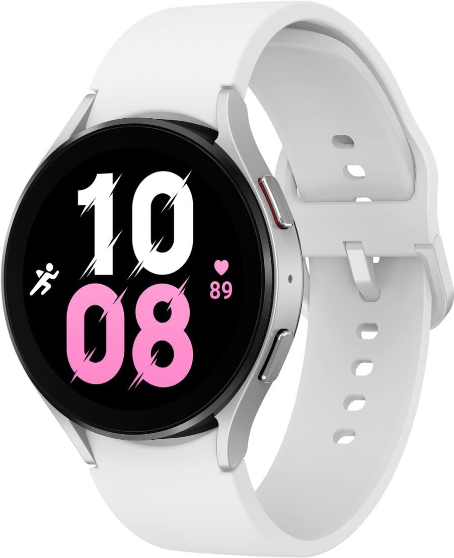 SAMSUNG Galaxy Watch 5 44 mm Bluetooth Smartwatch con seguimiento de cuerpo, salud, fitness y sueño, batería mejorada, cristal de zafiro, seguimiento GPS mejorado, versión de EE. UU., gris (renovado) 