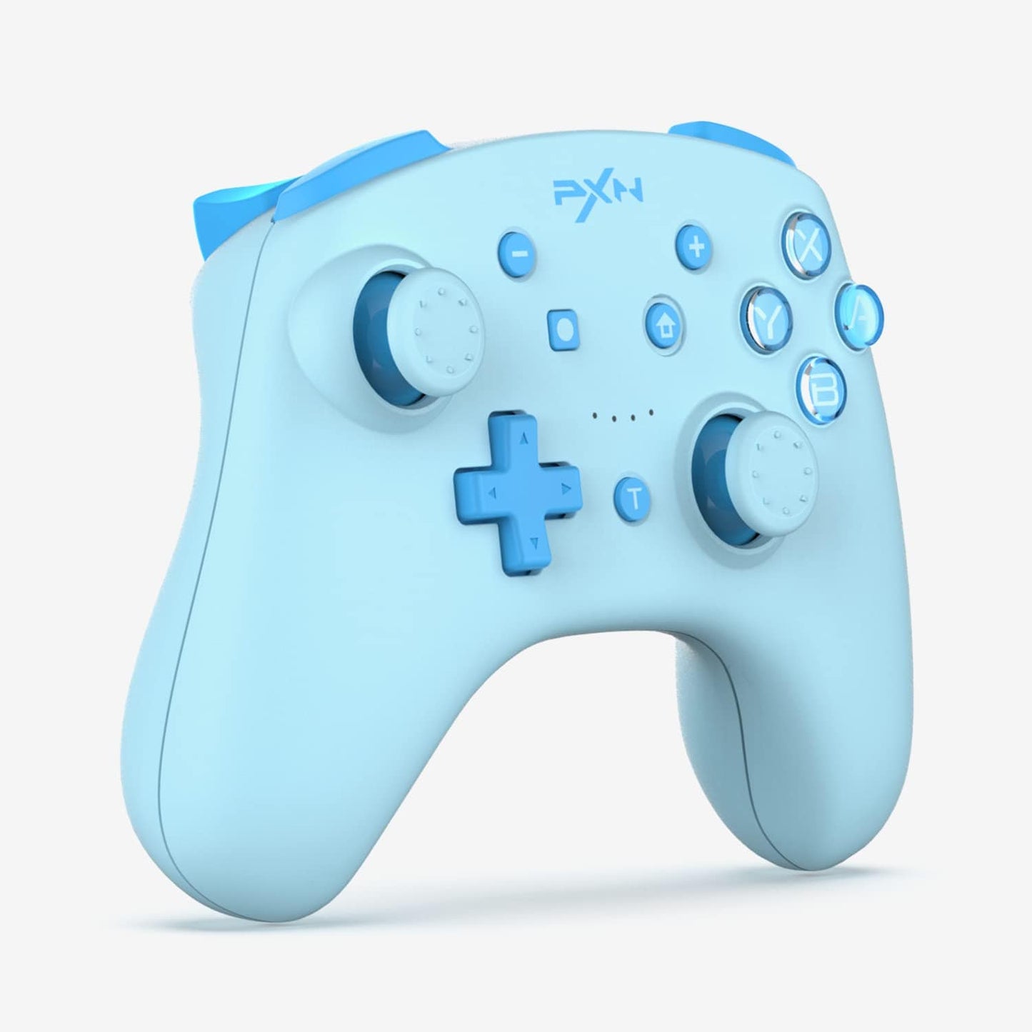 PXN 9607X Contrôleur Switch Pro sans fil, manette de jeu double choc, prise en charge NFC, Turbo, réveil, axe gyroscopique, vibration pour Switch/Lite/OLED et PC et IOS (Jaune) 