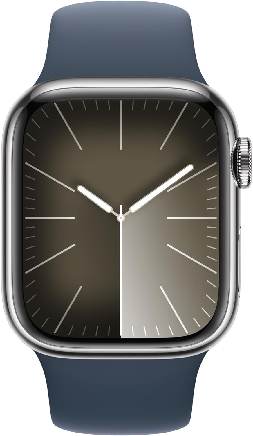 Montre intelligente Apple Watch Series 9 [GPS + Cellular 45 mm] avec boîtier en acier inoxydable doré et boucle milanaise dorée. Tracker d'activité, applications d'oxygène dans le sang et d'ECG, écran Retina toujours actif 