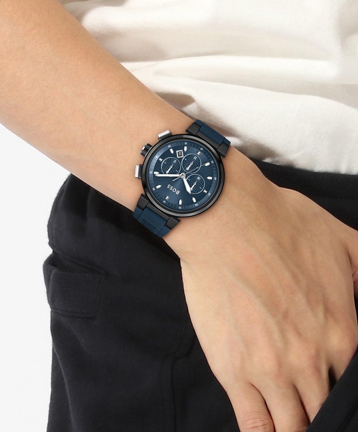 BOSS Montre chronographe à quartz pour homme – Moderne – Résistante à l'eau 