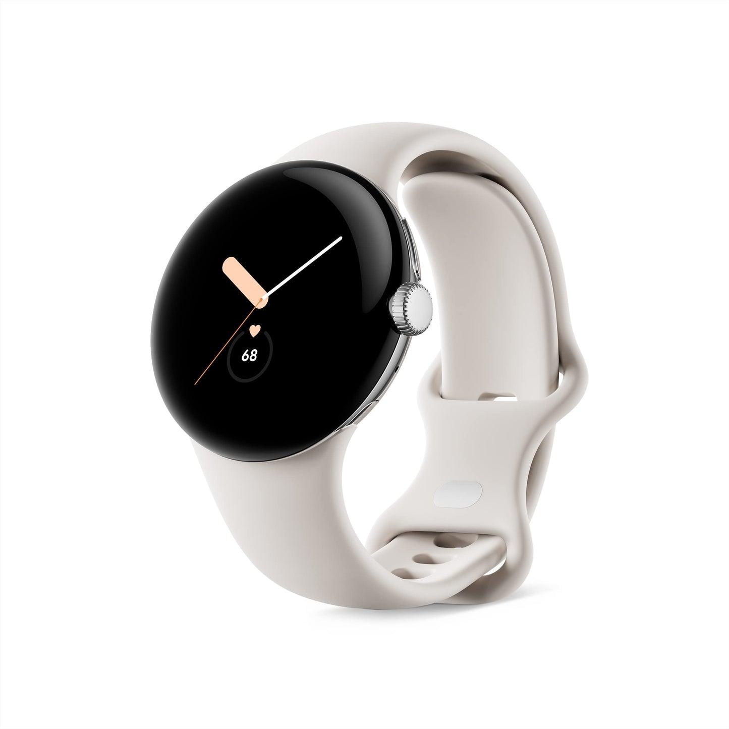 Google Pixel Watch - Montre intelligente Android avec suivi d'activité Fitbit - Suivi de la fréquence cardiaque - Boîtier en acier inoxydable noir mat avec bracelet Obsidian Active - LTE 