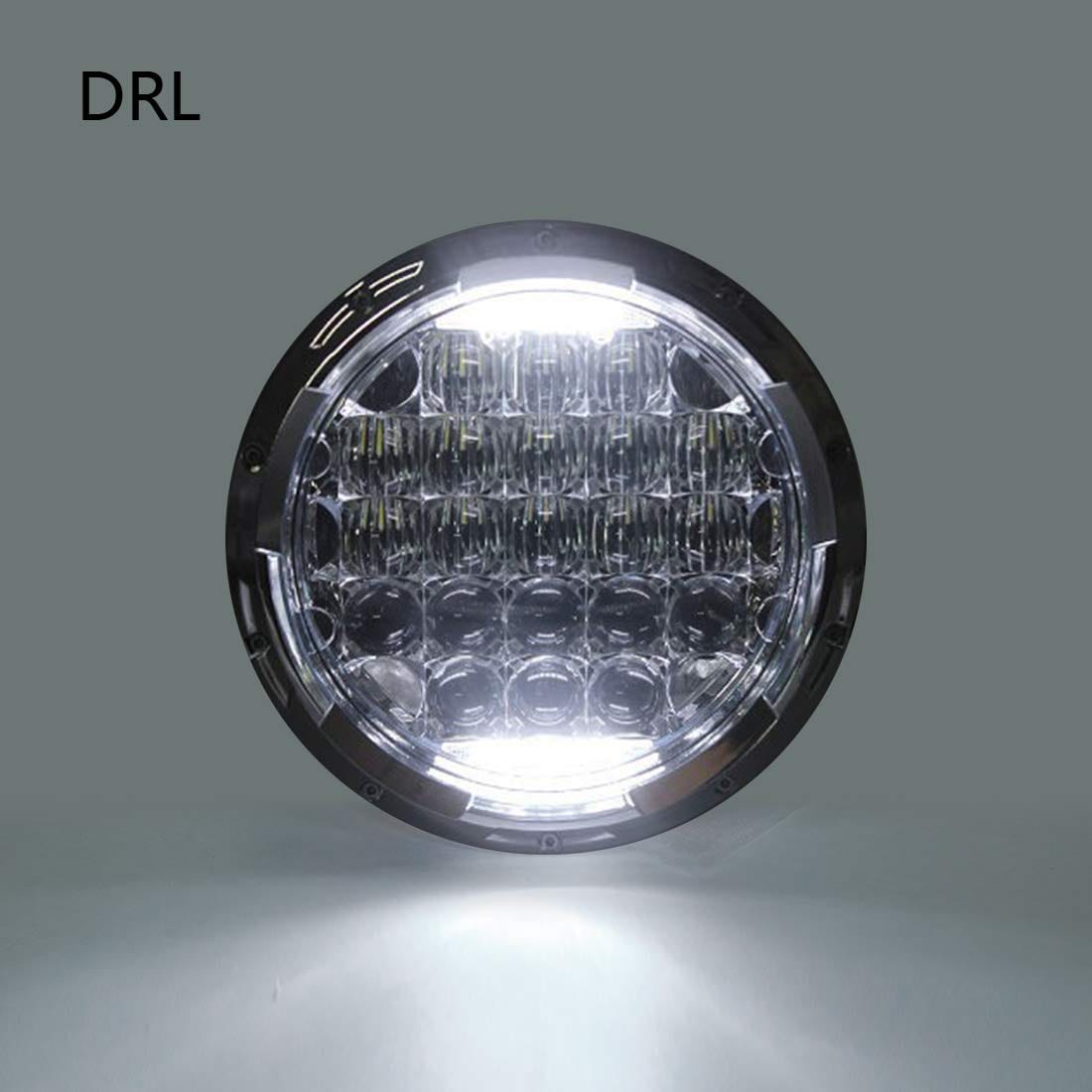 Newest 130W 7" inch LED Headlights DRL Compatible with Jeep Wrangler 97-2018 JK TJ LJ Hummer H1 H2 Headlamp Chrome