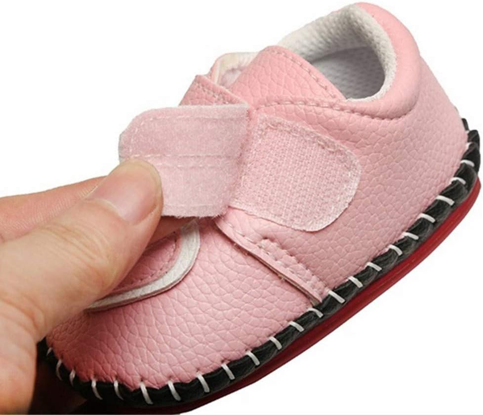 HsdsBebe Baby Boys Girls Pu Leather Hard Bottom Walking Sneakers Toddler Rubber Sole First Walkers Infant Cartoon Slippers Crib Shoes Xpress