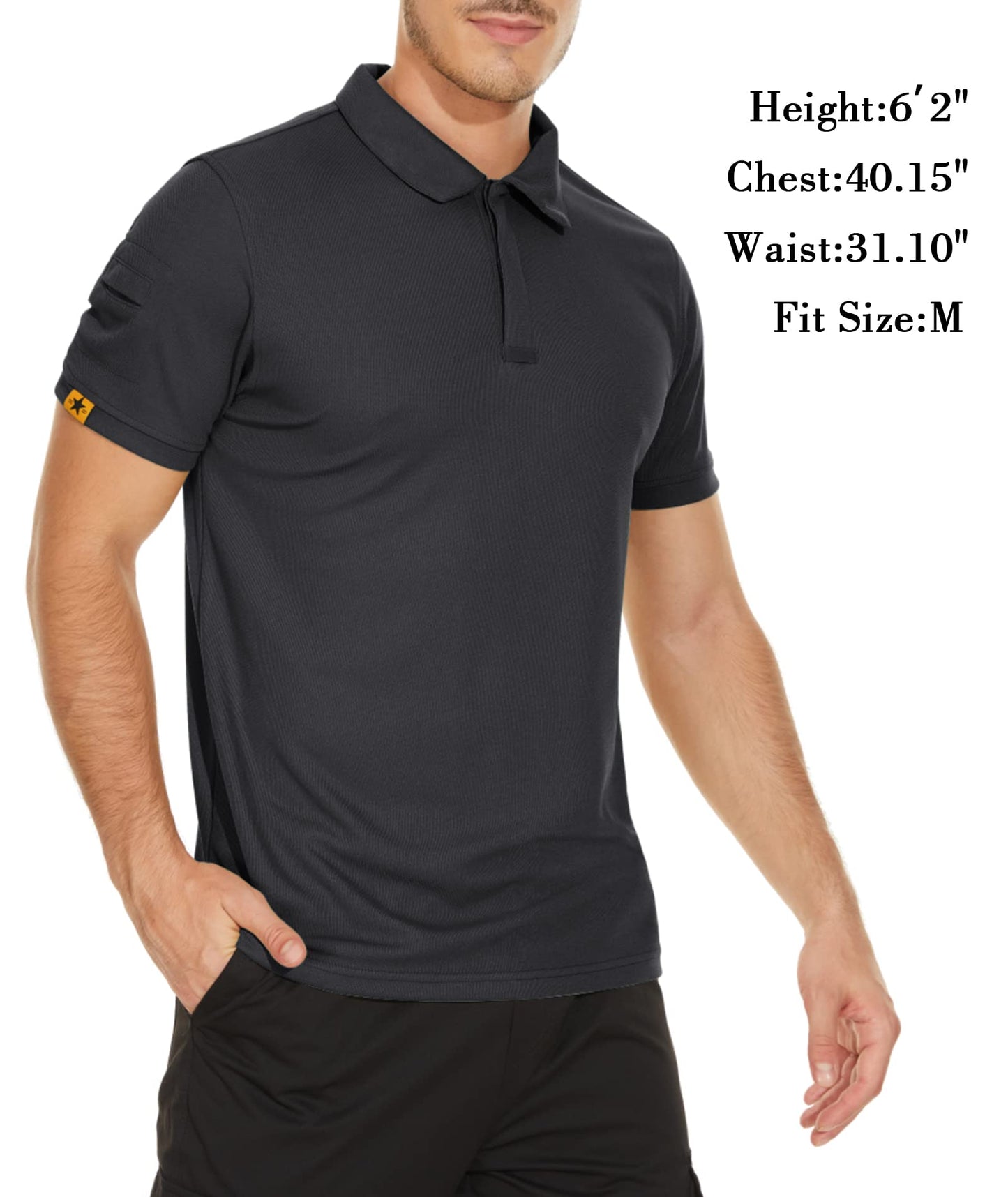 V VALANCH Mens Polo Shirts Short Sleeve Moisture Wicking Golf Polo Athletic Collared Shirt Tennis T-Shirt Tops