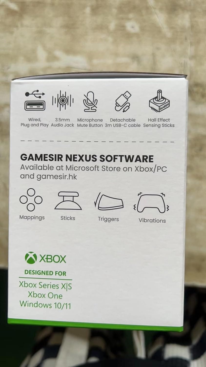 GameSir G7 SE Manette filaire pour Xbox Series X|S, Xbox One et Windows 10/11, manette de jeu Plug and Play avec joysticks à effet Hall/déclencheur Hall, prise audio 3,5 mm 