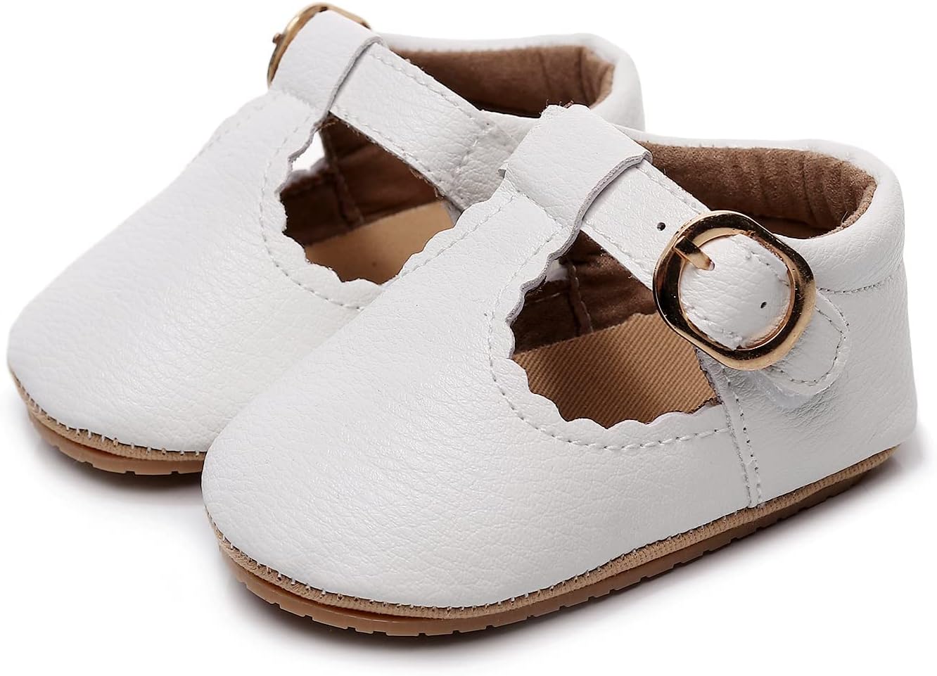 HONGTEYA Infant Baby Girls Mary Jane Flats Non Slip for Toddler First Walkers Soft Sole PU Leather Crib Shoes Sneaker Wedding Party Christmas Princess Dress Shoes Baby Moccasins Girls Xpress