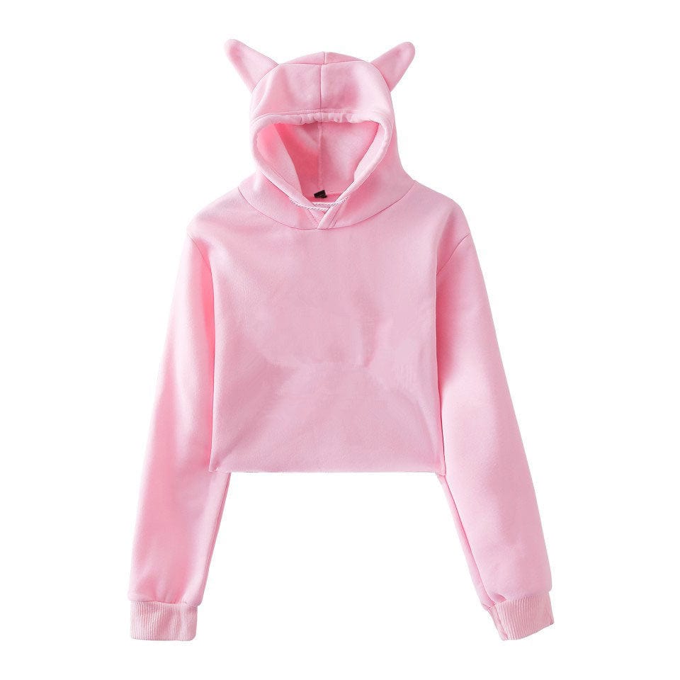 Sweat à capuche pour femme, pull-over, vêtements pour filles, Streetwear, manches longues, haut court, printemps