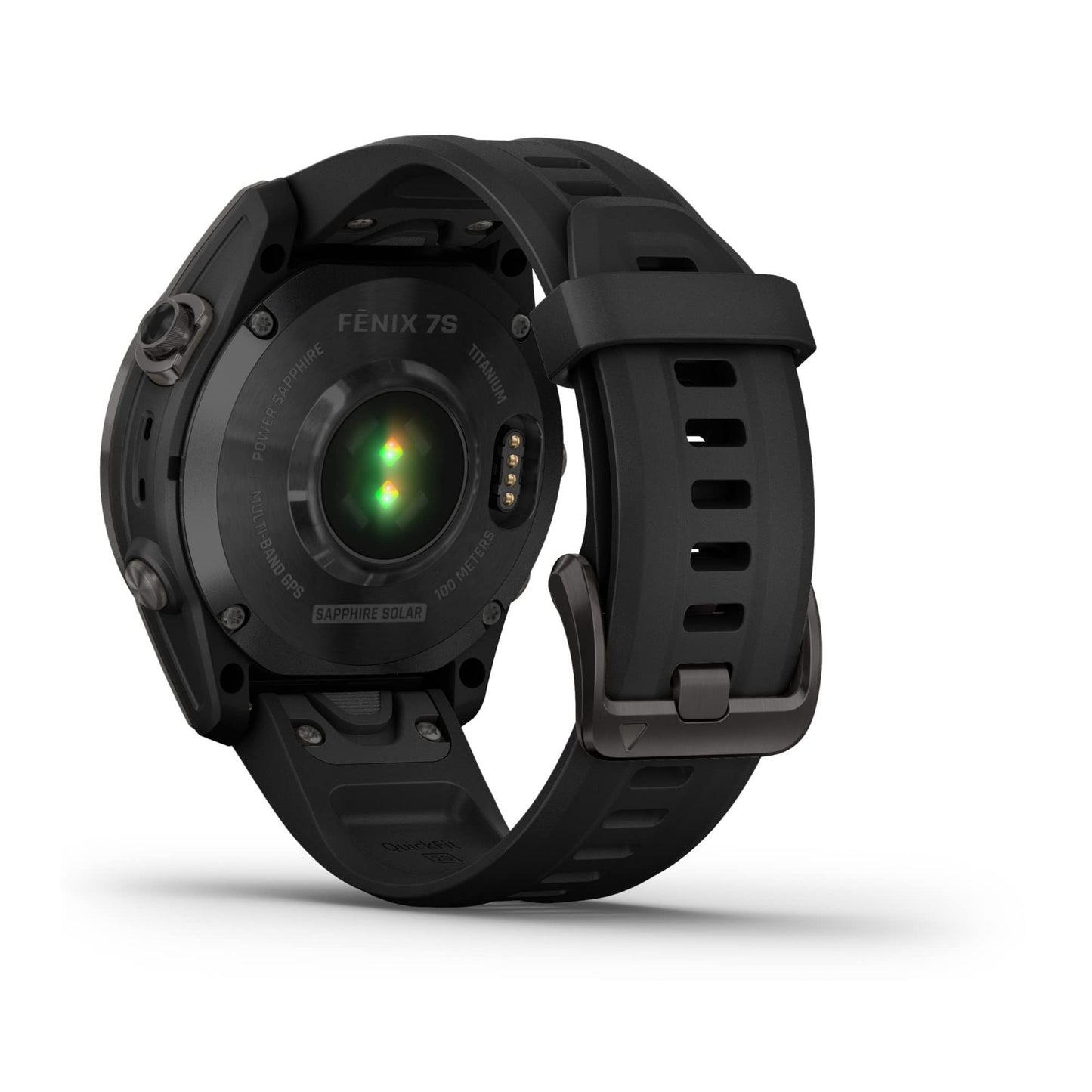 Garmin fenix 7S, reloj inteligente de aventuras de tamaño más pequeño, reloj resistente para exteriores con GPS, pantalla táctil, funciones de salud y bienestar, plateado con correa de grafito, 010-02539-00 