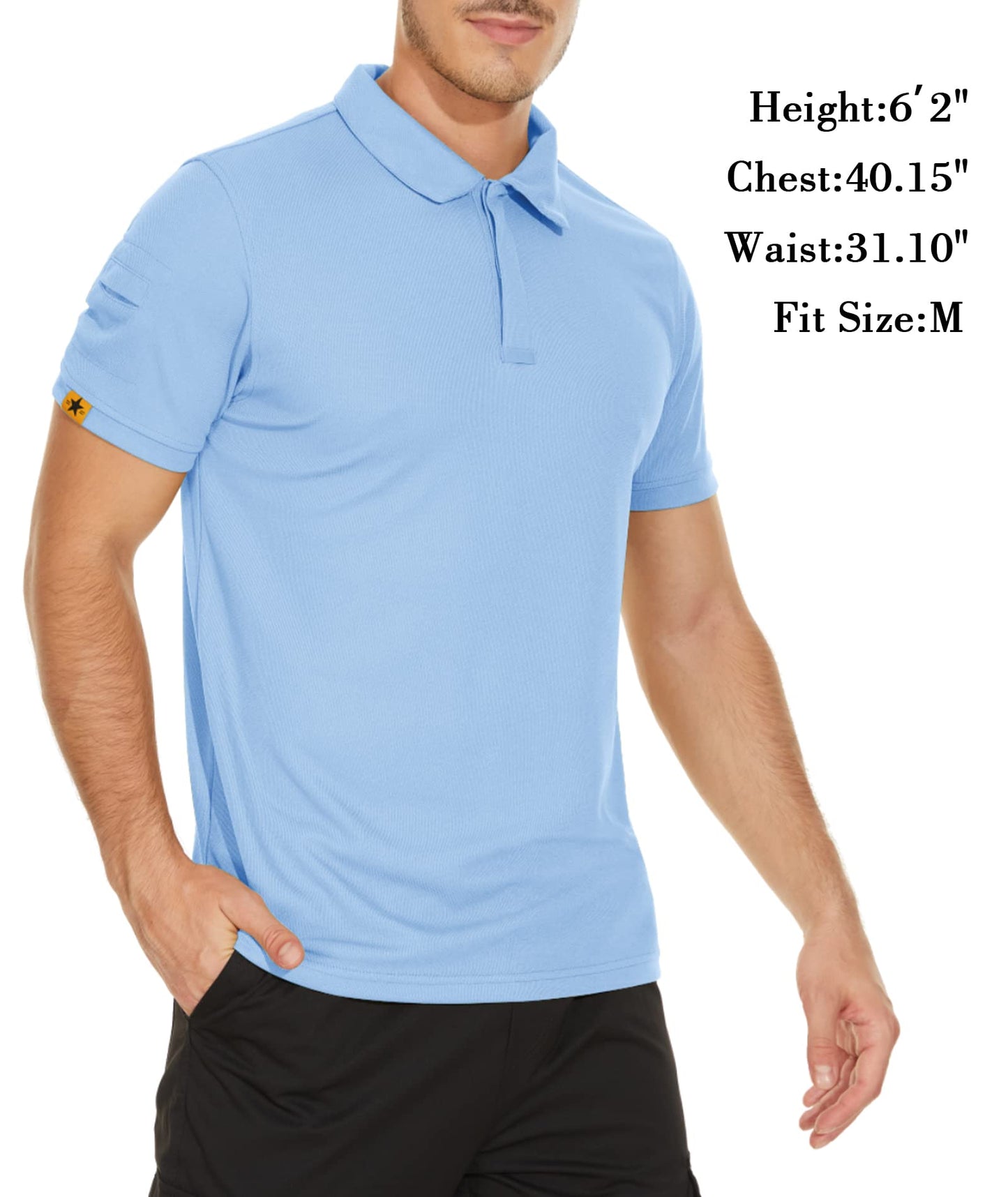 V VALANCH Mens Polo Shirts Short Sleeve Moisture Wicking Golf Polo Athletic Collared Shirt Tennis T-Shirt Tops