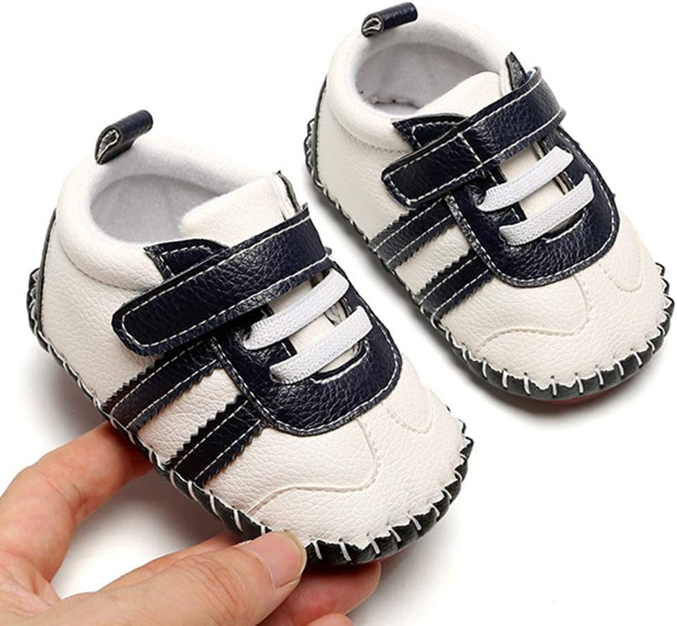 HsdsBebe Baby Boys Girls Pu Leather Hard Bottom Walking Sneakers Toddler Rubber Sole First Walkers Infant Cartoon Slippers Crib Shoes Xpress