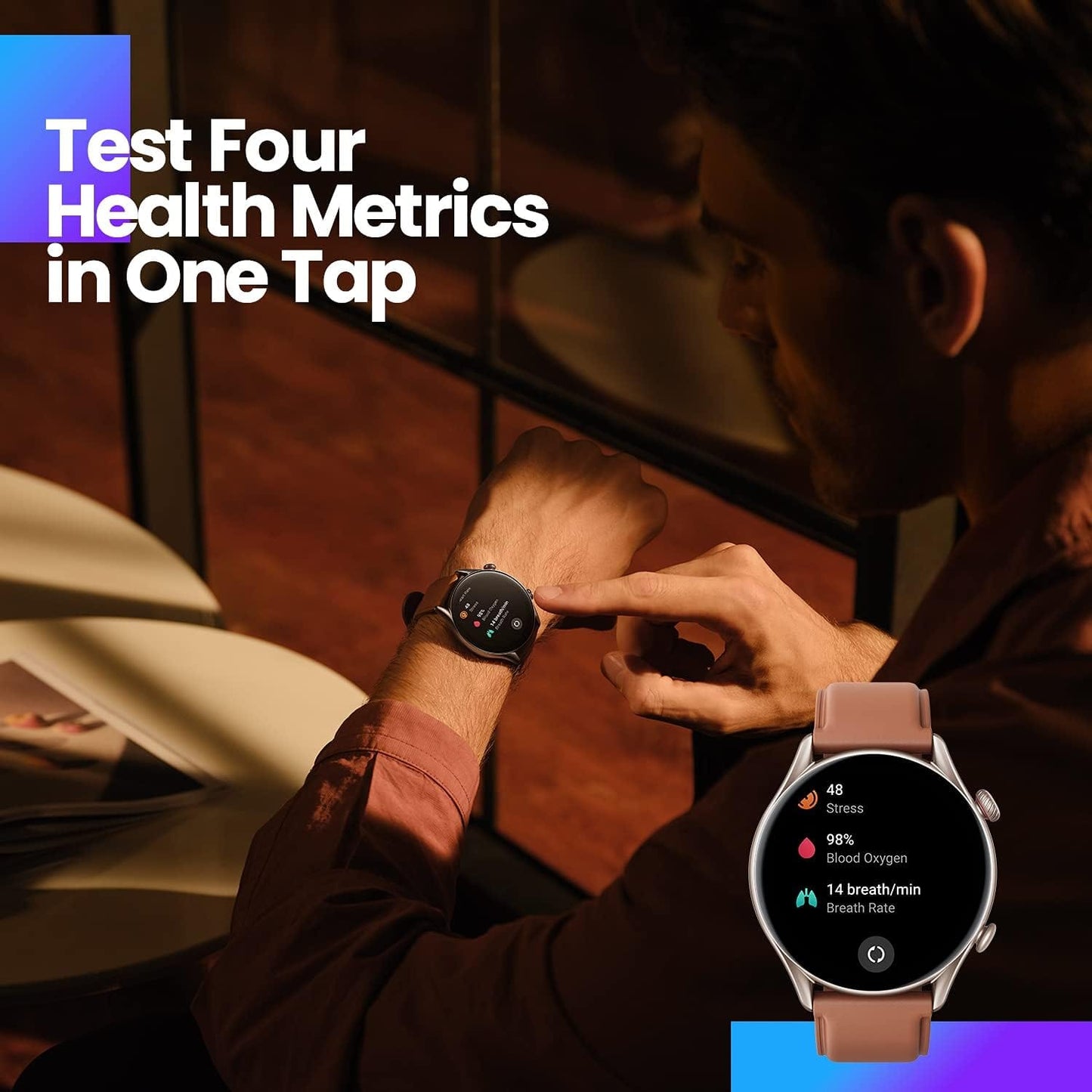 Montre intelligente Amazfit GTR 3 Pro pour hommes, autonomie de 12 jours, Alexa intégrée, appels et SMS Bluetooth, GPS et 150 modes sportifs, écran AMOLED 1,45", montre de fitness avec suivi de fréquence cardiaque SpO2, noir 