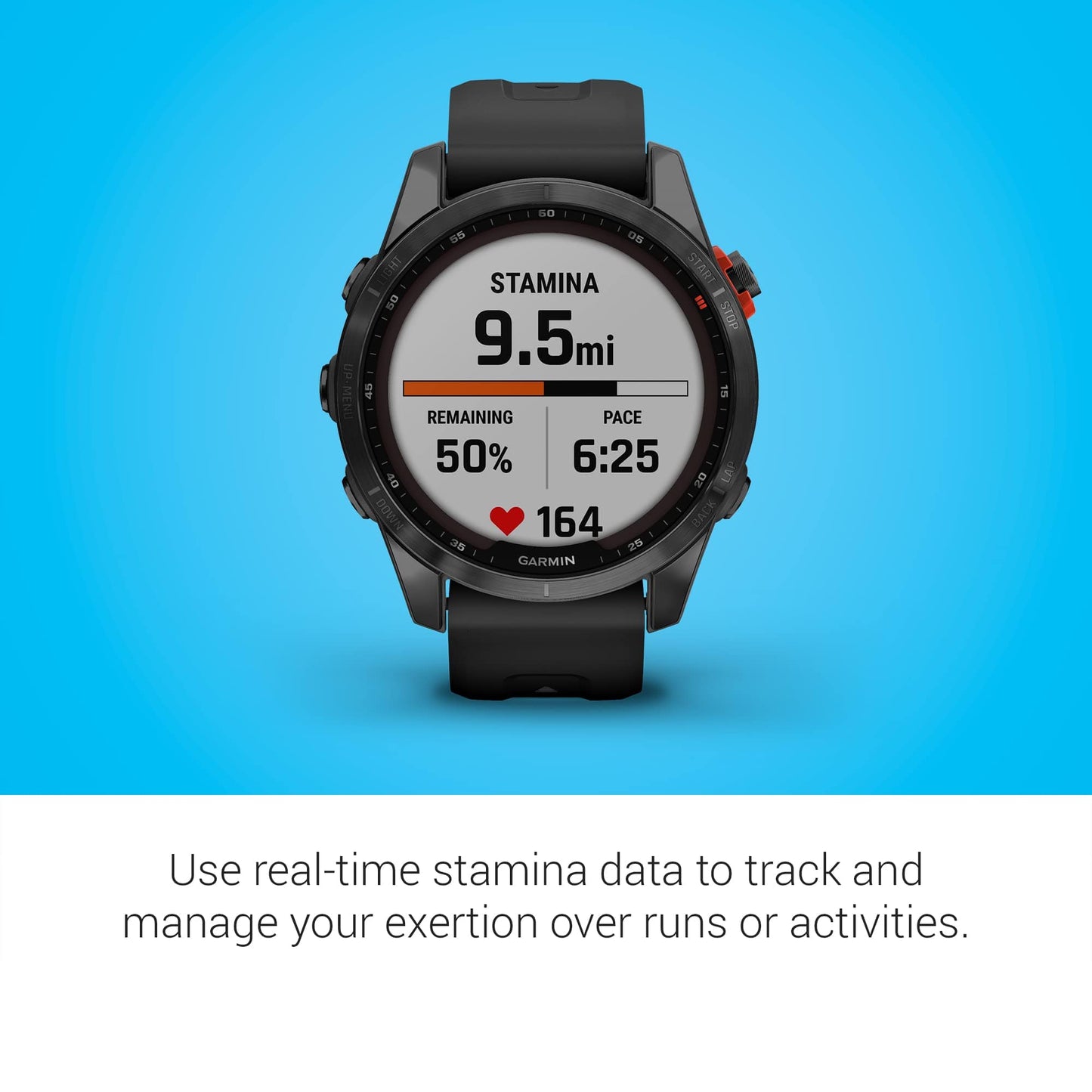 Garmin fenix 7S, reloj inteligente de aventuras de tamaño más pequeño, reloj resistente para exteriores con GPS, pantalla táctil, funciones de salud y bienestar, plateado con correa de grafito, 010-02539-00 