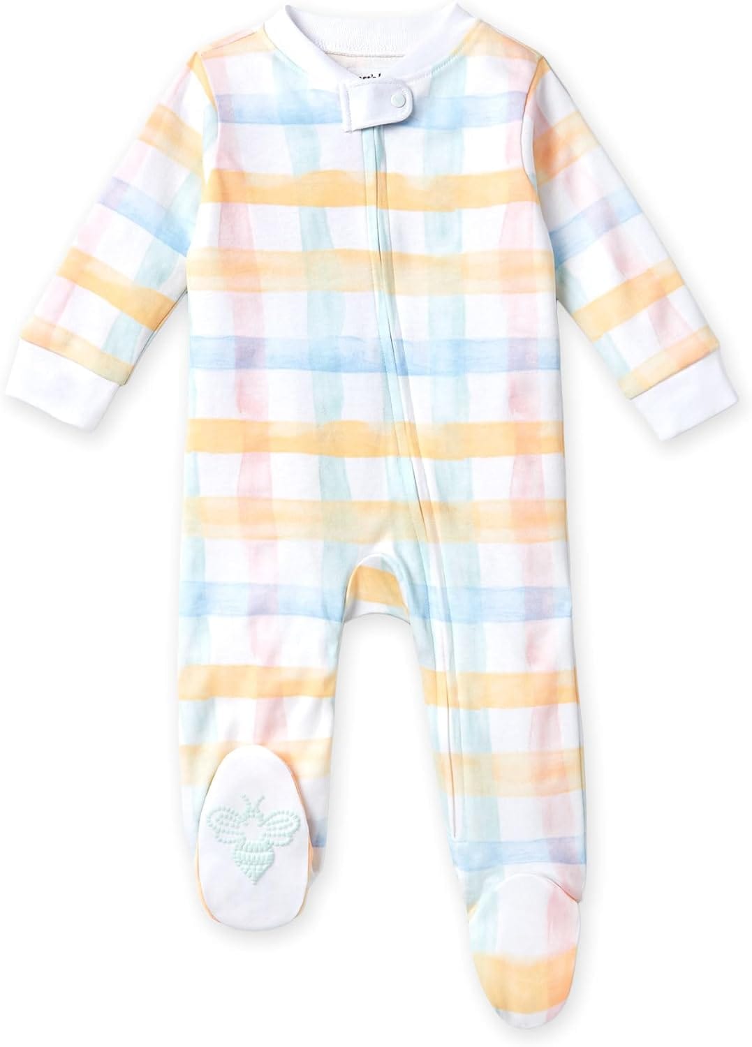 Burt's Bees Baby Baby Girls' Sleep and Play Pajamas, 100% Organic Cotton One-Piece Romper Jumpsuit Zip Front Pjs Xpress