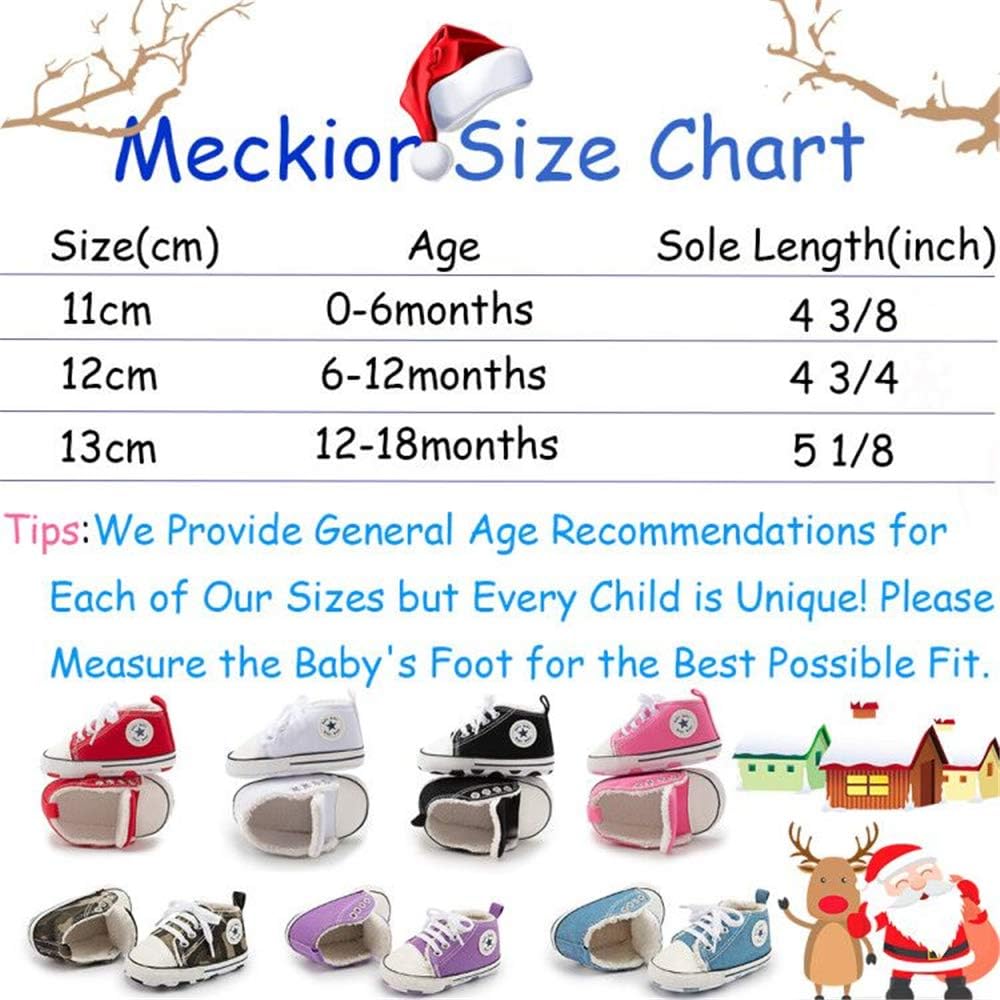 Meckior Toddler Baby Boys Girls High Tops Ankle Sneakers Soft Anti-Slip Sole PU Leather Moccasins Infant Newborn Prewalker First Walking Crib Shoes Xpress