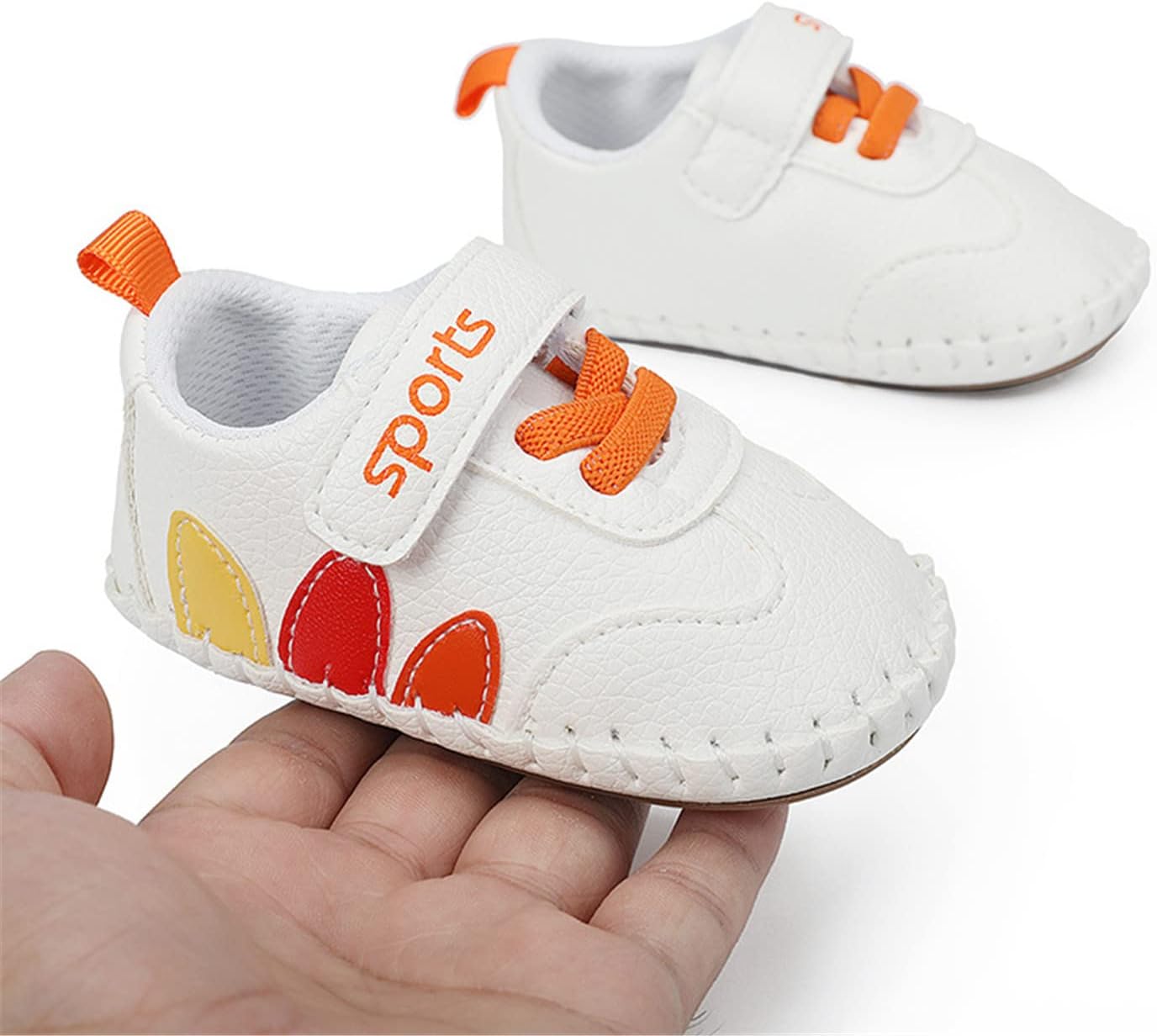 HsdsBebe Baby Boys Girls Pu Leather Hard Bottom Walking Sneakers Toddler Rubber Sole First Walkers Infant Cartoon Slippers Crib Shoes Xpress