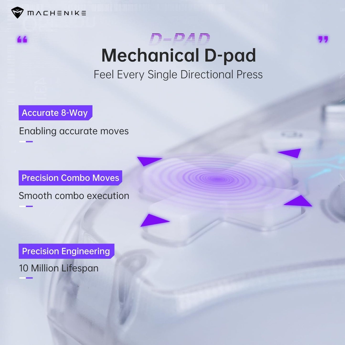 Machenike G3S Wireless Gaming Controller for Windows PC,Switch,Android,PC Controller With LED Backlight Dual Vibration Motors, Dual Connection Modes,Plug and Play