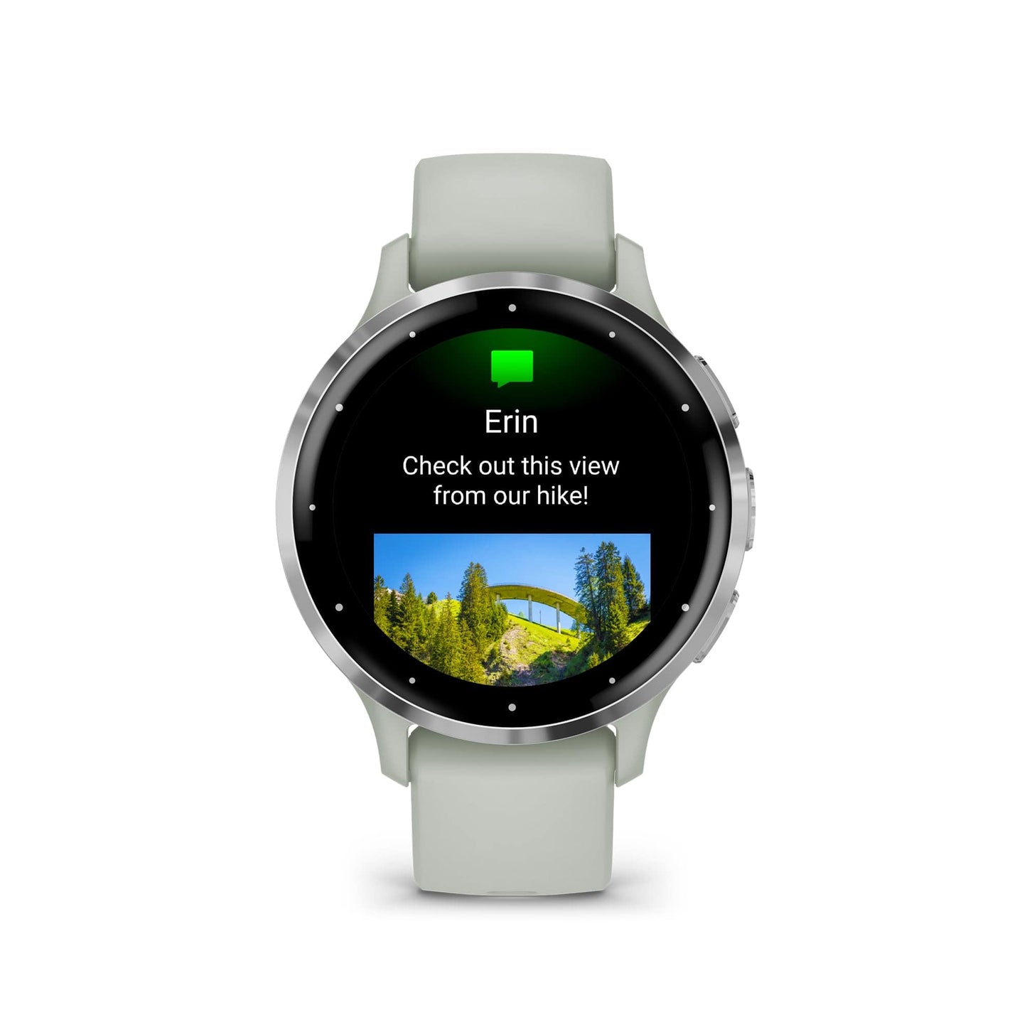 Garmin Venu 3 Slate Bisel de acero inoxidable Pantalla táctil AMOLED de 1,4 pulgadas Reloj inteligente con caja negra de 45 mm y correa de silicona 