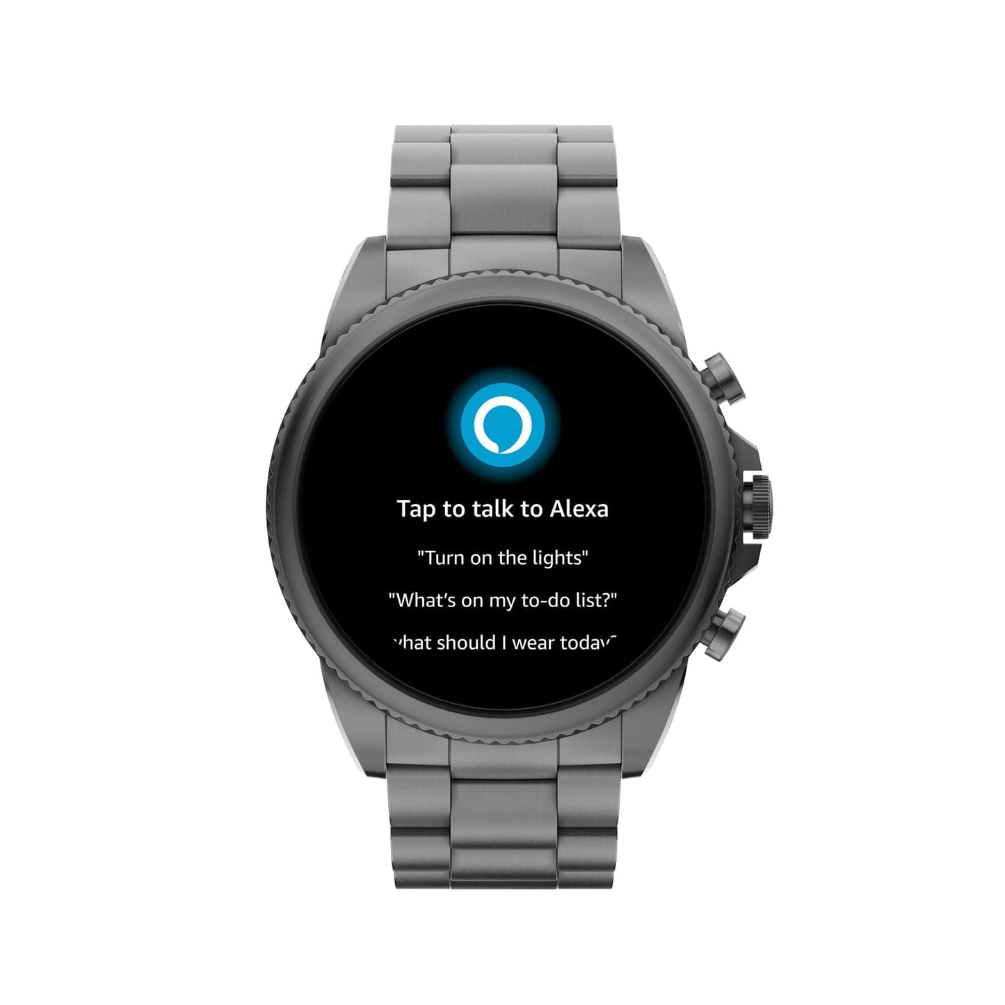 Fossil Gen 6 Montre intelligente à écran tactile de 44 mm pour hommes avec Alexa intégré, tracker d'activité, tracker d'activité, suivi du sommeil, GPS, haut-parleur, contrôle de la musique, notifications sur smartphone