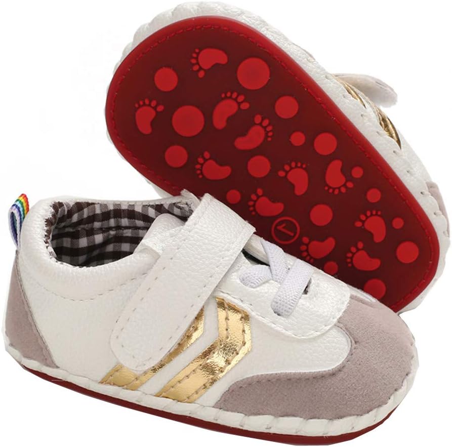 HsdsBebe Baby Boys Girls Pu Leather Hard Bottom Walking Sneakers Toddler Rubber Sole First Walkers Infant Cartoon Slippers Crib Shoes Xpress