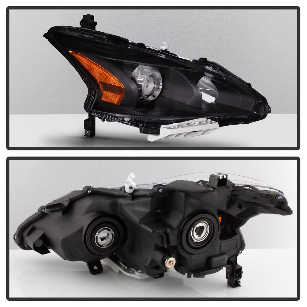 ACANII - For [Halogen Sedan Model] 2013 2014 2015 Nissan Altima Chrome Housing Projector Headlights Headlamps Left+Right