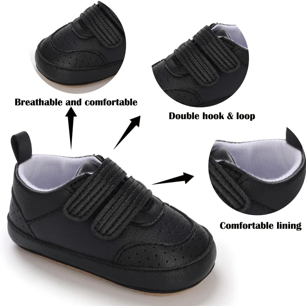 E-FAK Baby Shoes Boys Girls Infant Sneakers Non-Slip Rubber Sole Toddler Crib First Walker Shoes Xpress