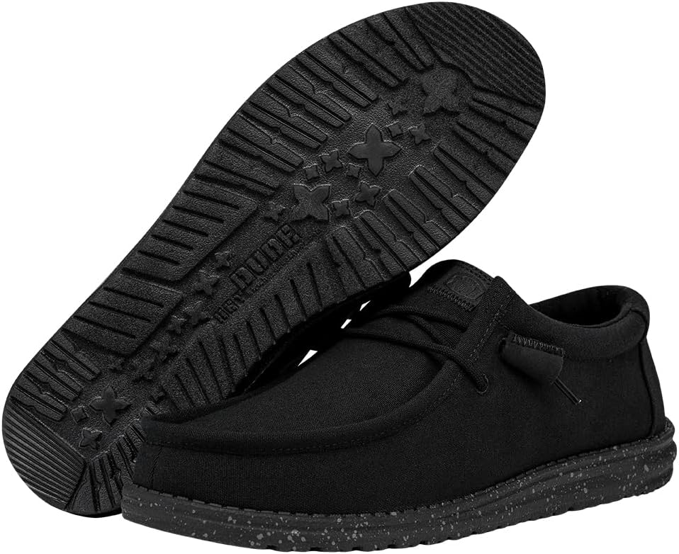 Hey Dude Men's Wally Canvas Mono | Men�s Shoes | Men's Slip-on Loafers | Comfortable & Light-Weight Xpress