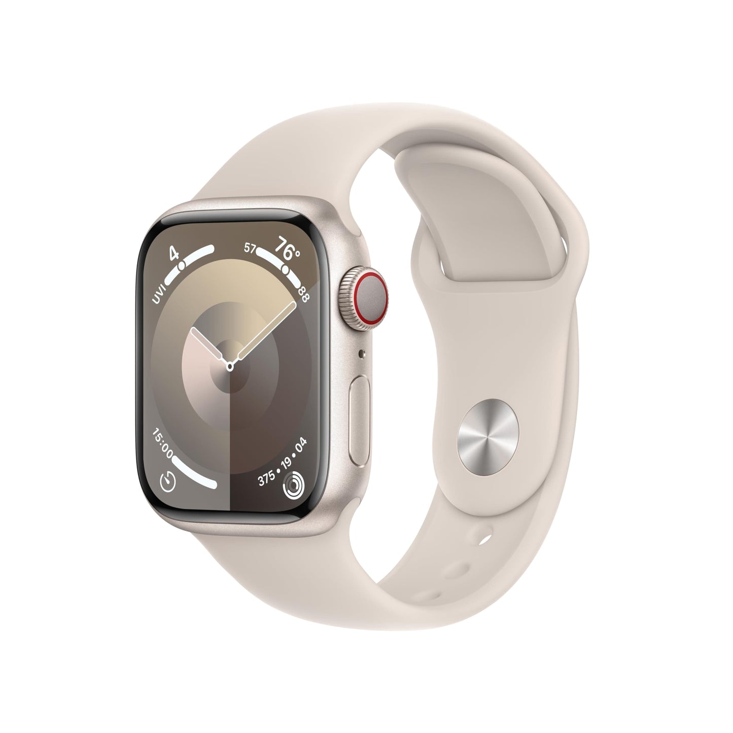 Montre intelligente Apple Watch Series 9 [GPS + Cellular 45 mm] avec boîtier en aluminium argenté avec boucle Sport bleu hiver. Tracker d'activité, applications ECG, écran Retina toujours activé, neutre en carbone 