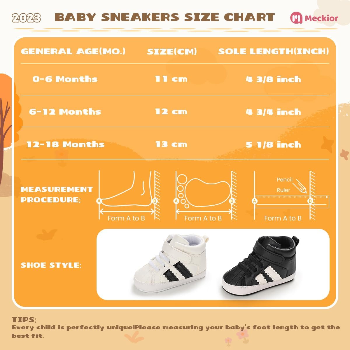 Meckior Toddler Baby Boys Girls High Tops Ankle Sneakers Soft Anti-Slip Sole PU Leather Moccasins Infant Newborn Prewalker First Walking Crib Shoes Xpress