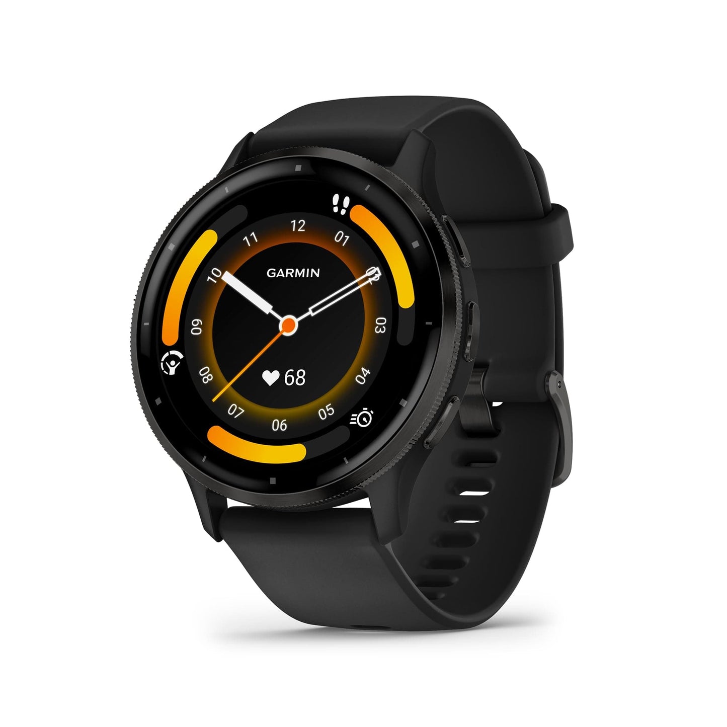 Garmin Venu 3, Smartwatch GPS con Pantalla AMOLED, Negro | Funciones avanzadas de salud y estado físico, duración de la batería de hasta 14 días, monitoreo de energía de la batería corporal con paquete de energía exclusivo 