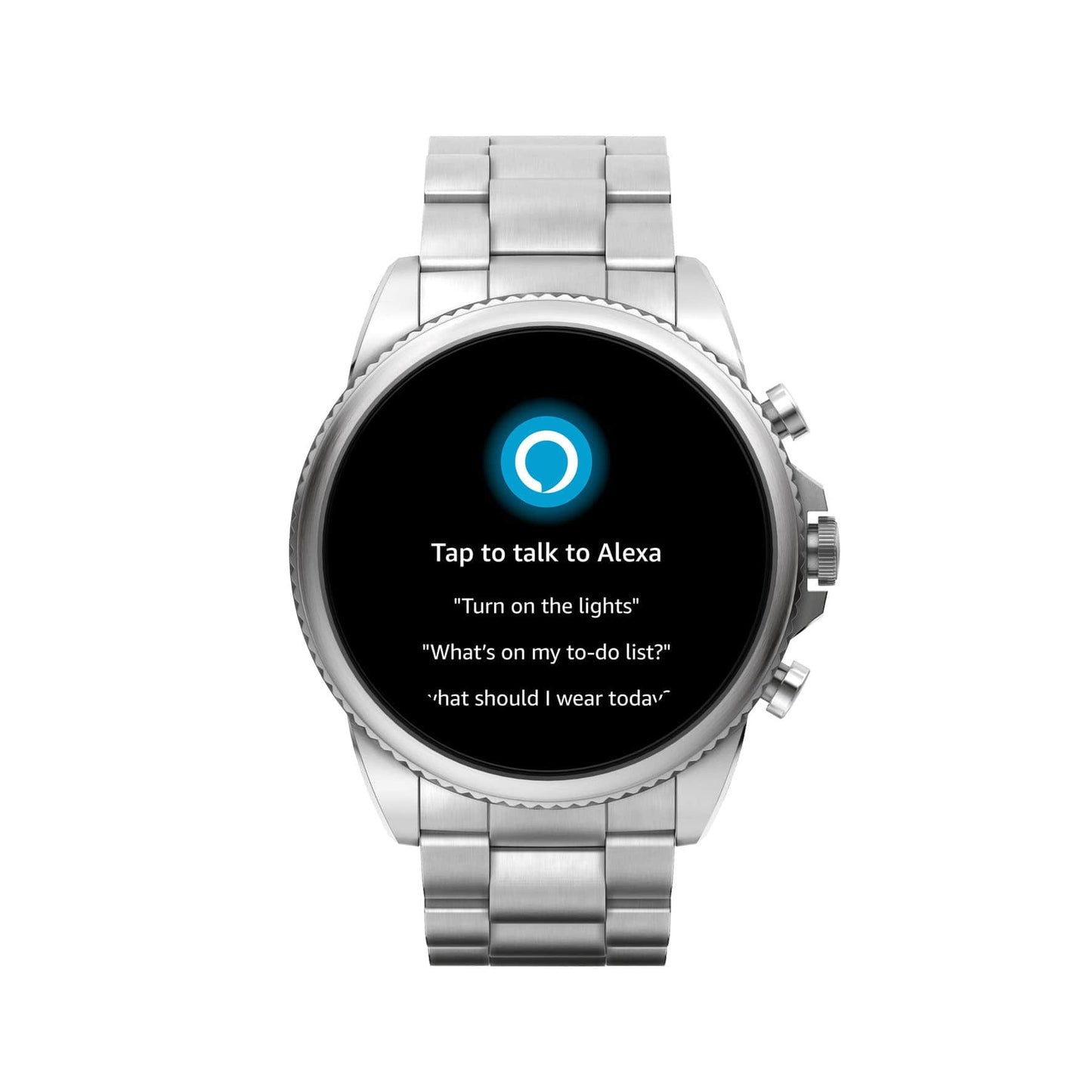 Fossil Gen 6 Reloj inteligente con pantalla táctil de 44 mm para hombres con Alexa incorporado, rastreador de ejercicios, rastreador de actividad, rastreador de sueño, GPS, altavoz, control de música, notificaciones de teléfonos inteligentes