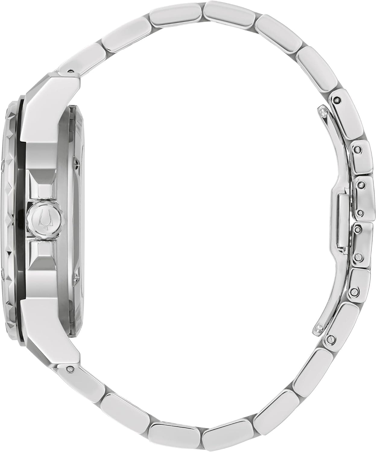 Bulova Marc Anthony Montre automatique Marine Star pour homme en acier inoxydable, ouverture ouverte, fond du boîtier d'exposition, cadran bleu soleillé avec accents de diamants (modèle : 98D184) 