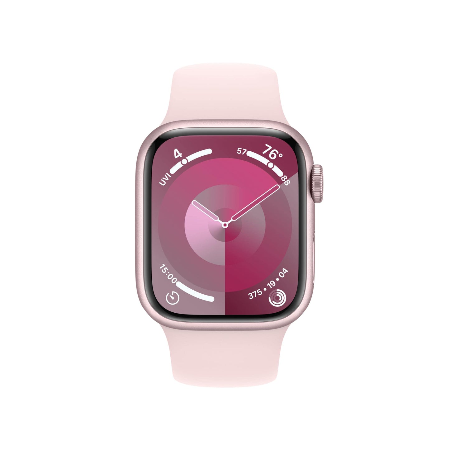 Montre intelligente Apple Watch Series 9 [GPS 45 mm] avec boîtier en aluminium Starlight et bracelet sport Starlight M/L. Tracker d'activité, applications ECG, écran Retina toujours actif, résistant à l'eau 